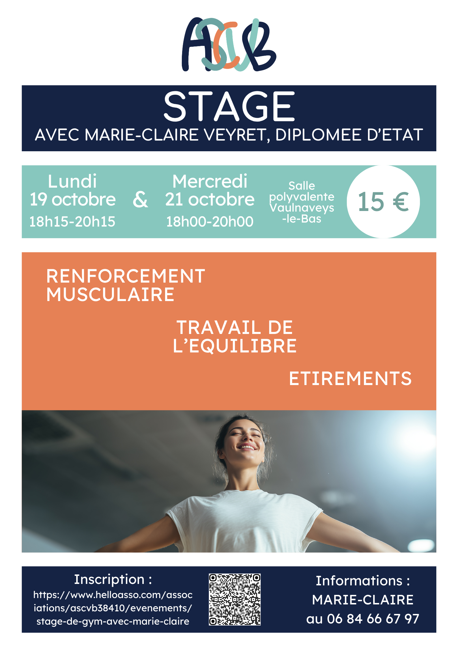 STAGES DE GYM 19 & 21 octobre 2026